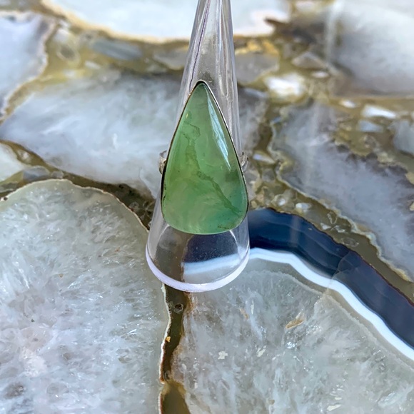 Jewelry - GREEN FLUORITE STERLING SILVER RING